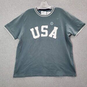 Team USA Men Shirt XL Blue‎ Jersey Ringer Logo Octave Short Sleeve READ